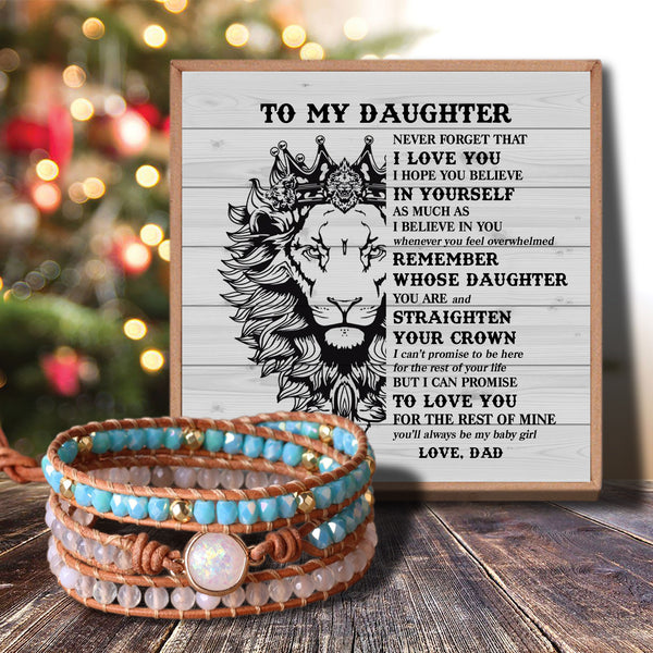 Dad To Daughter - Believe In Yourself Crystal Beaded Bracelet