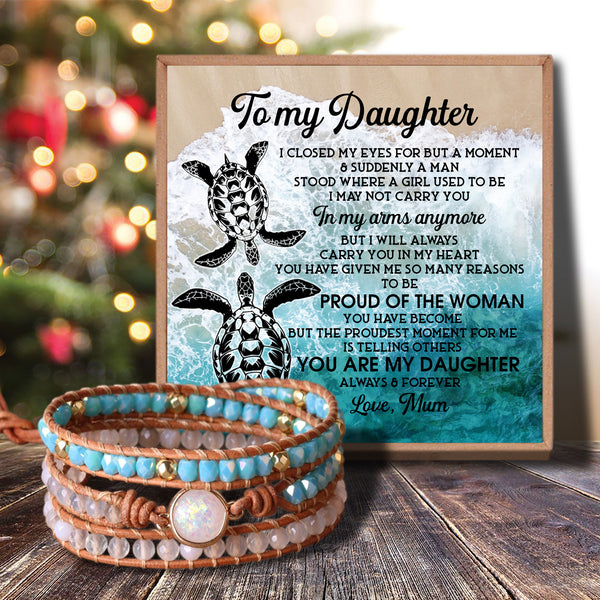 Mum To Daughter - You Are My Daughter Crystal Beaded Bracelet