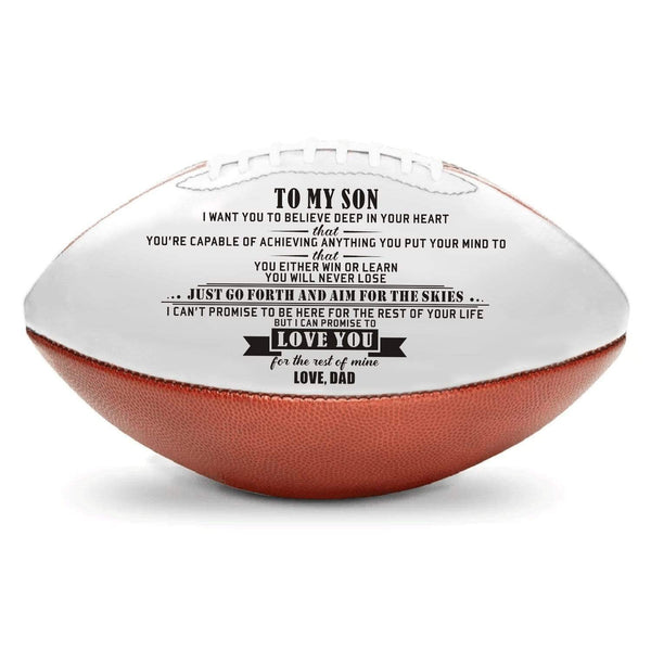 American Football Dad To Son - I Can Promise To Love You Engraved American Football GiveMe-Gifts