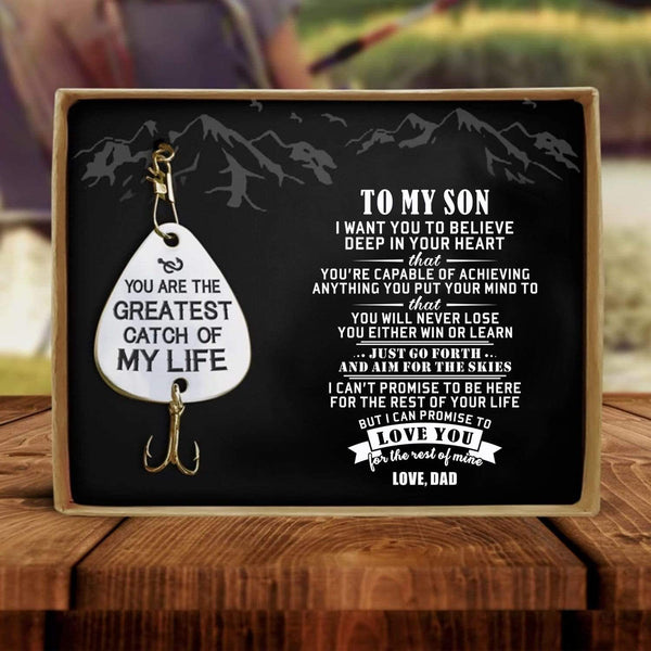 Fishing Hook Dad To Son - You Are The Greatest Catch Of My Life Engraved Fishing Lure GiveMe-Gifts