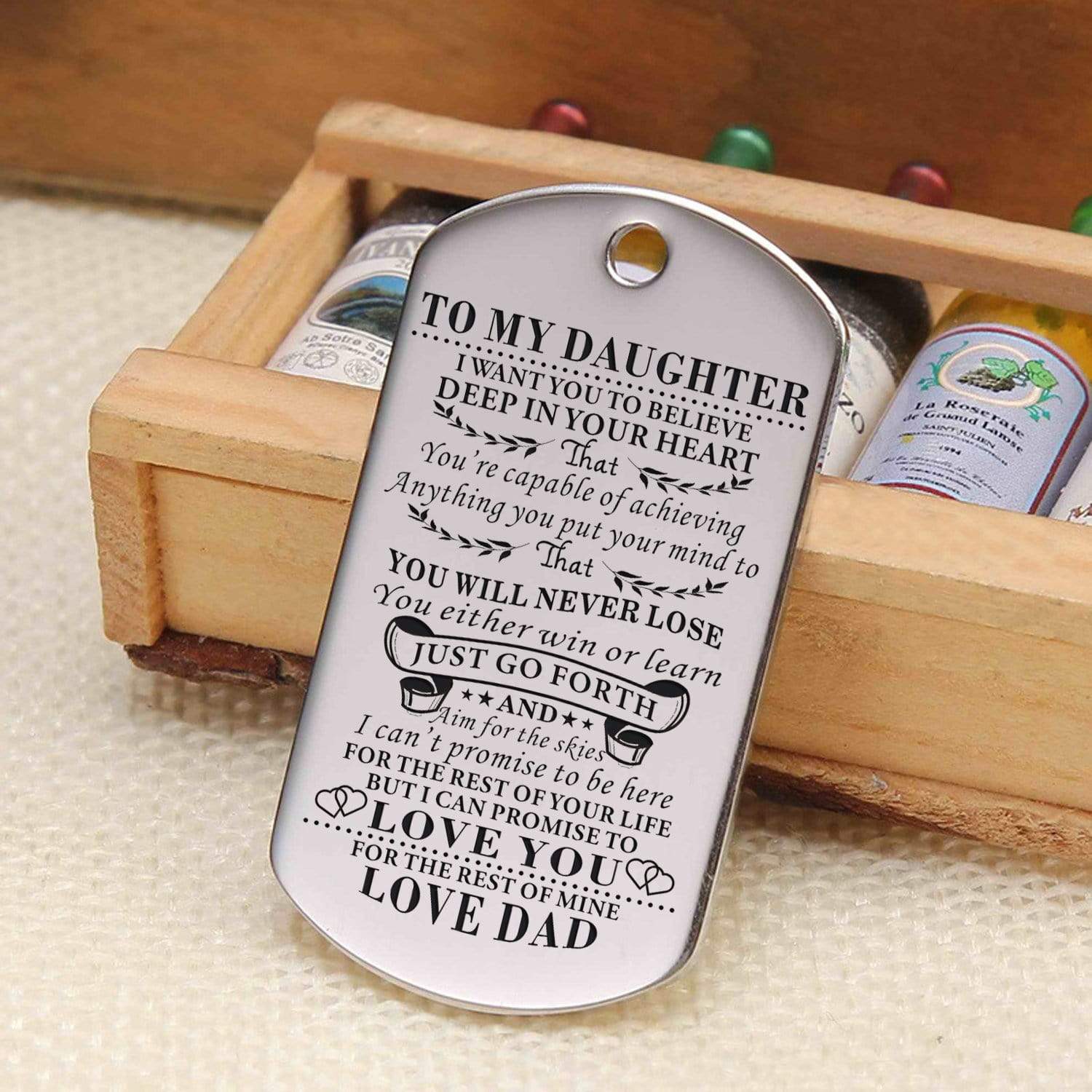 Keychains Dad To Daughter - You Will Never Lose Personalized Keychain GiveMe-Gifts