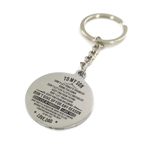 Keychains Dad To Son - Believe In Yourself I Love You Personalized Keychain GiveMe-Gifts