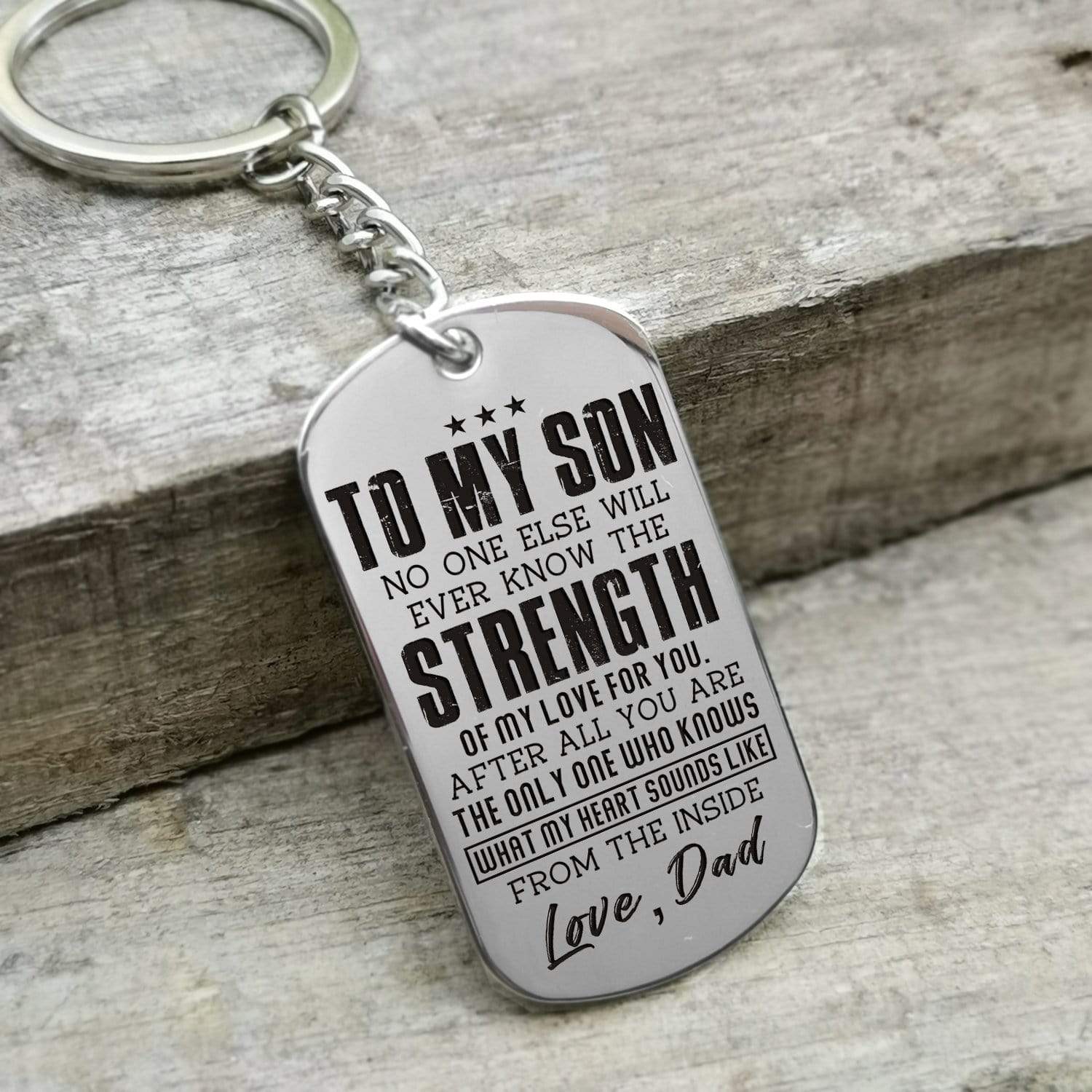 Keychains Dad To Son - The Strength of My Love For You Personalized Keychain GiveMe-Gifts