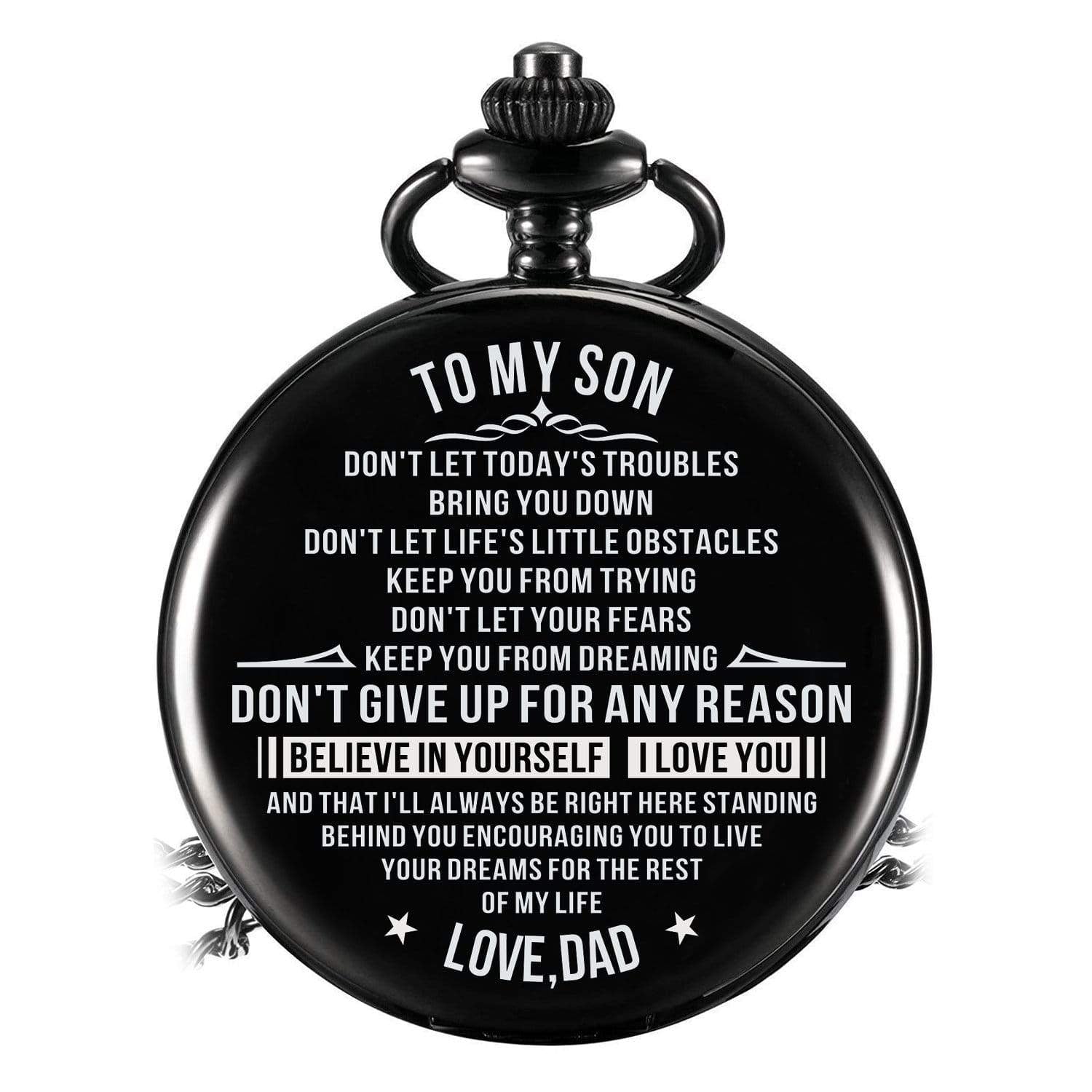 Pocket Watches Dad To Son - Believe In Yourself I Love You Pocket Watch GiveMe-Gifts