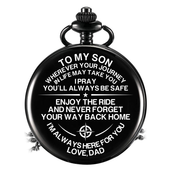 Pocket Watches Dad To Son - Never Forget Your Way Back Home Pocket Watch GiveMe-Gifts