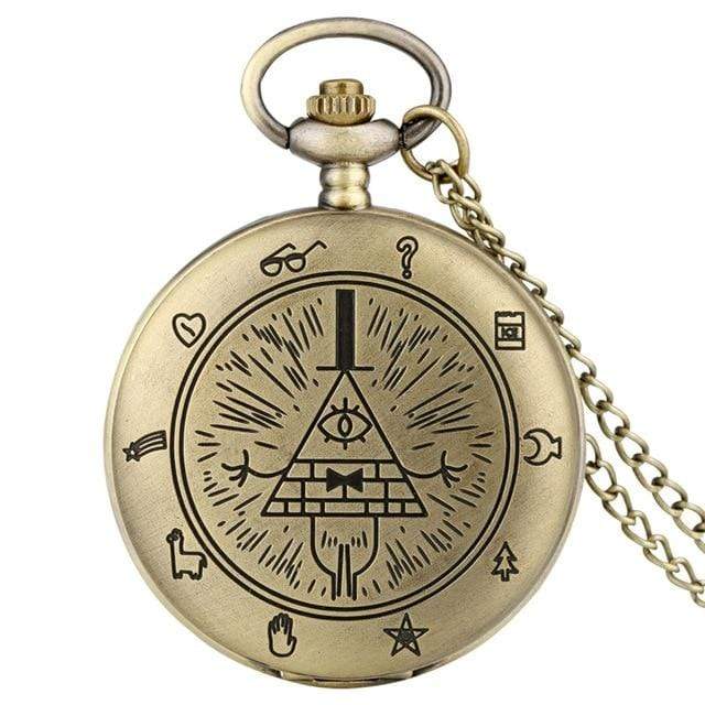 Pocket Watches Eye of Providence Triangle Weird Town Bronze Antique Pocket Watch GiveMe-Gifts