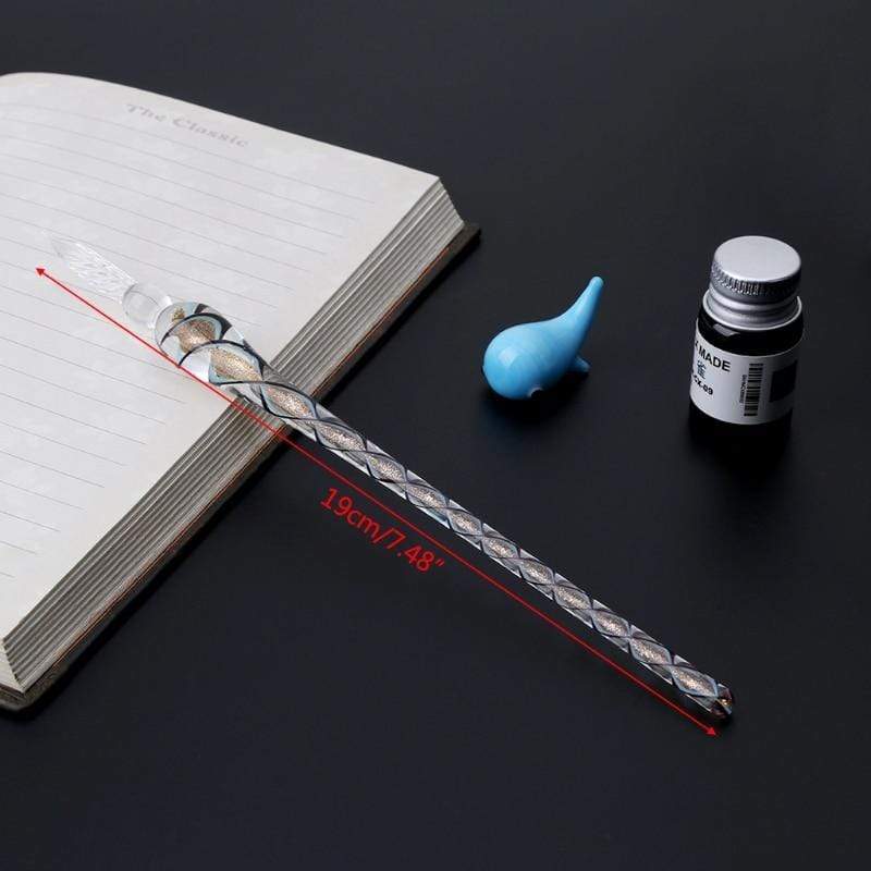 Stationery Elegant Spiral Glass Calligraphy Pen Set GiveMe-Gifts